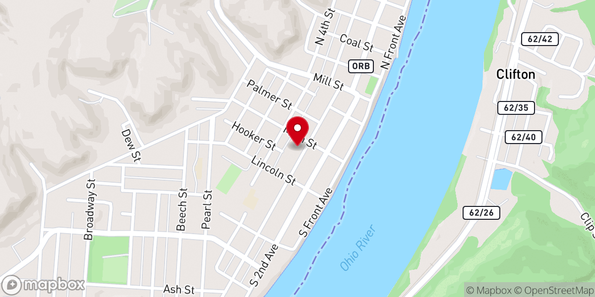 Map showing location of Heath United Methodist Church
