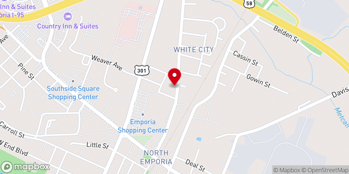 Map showing location of Saint James Episcopal Church
