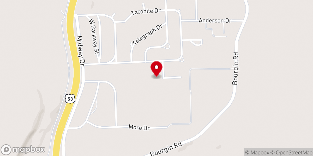 Map showing location of Mesabi Range Youth For Christ