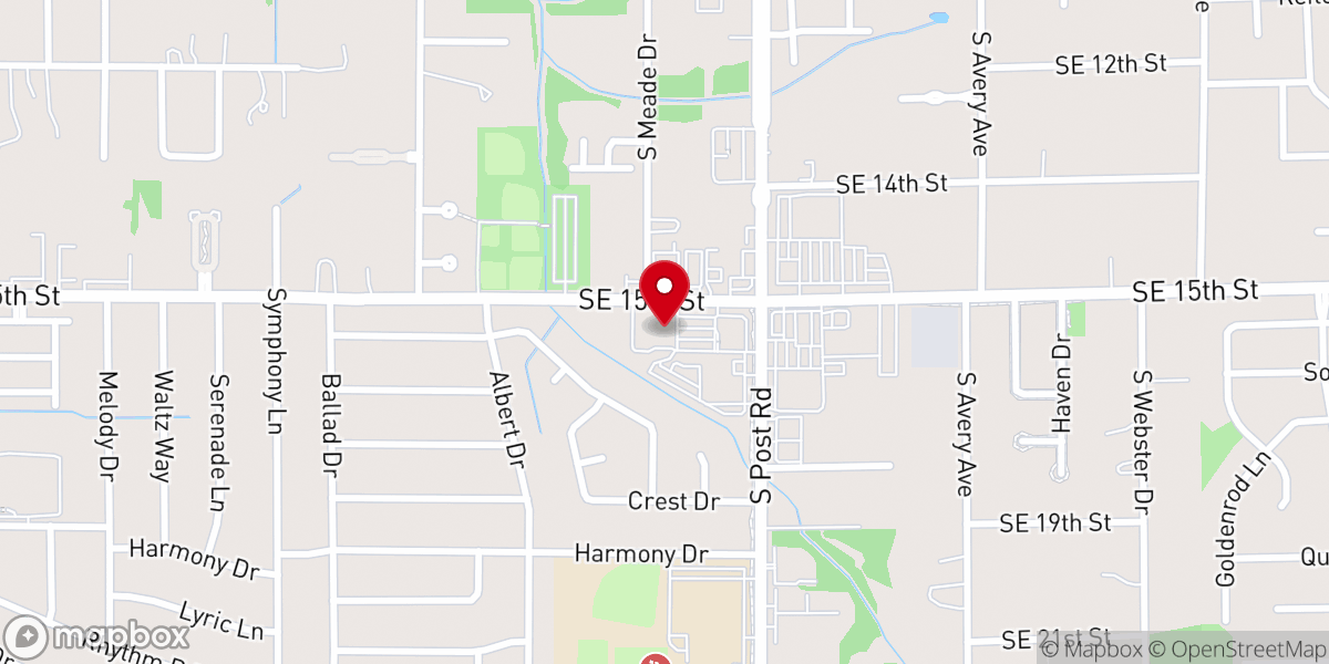 Map showing location of Cornerstone Church