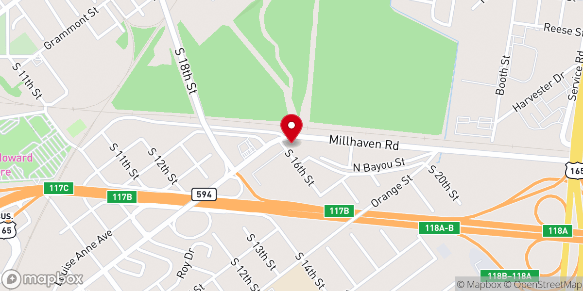 Map showing location of Deuteronomy Baptist Church