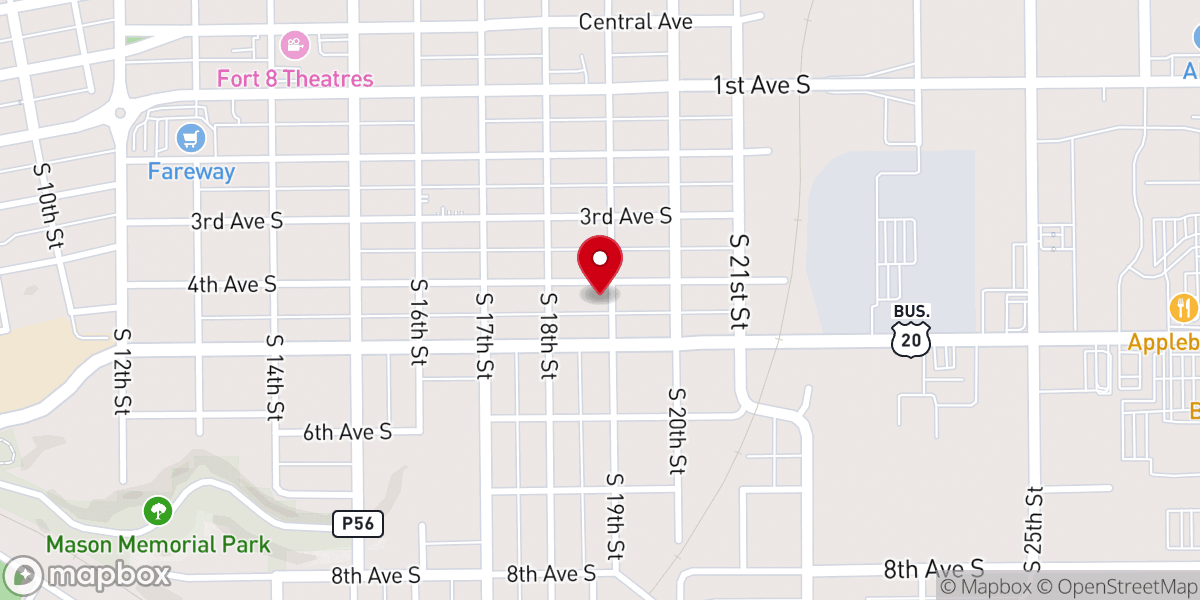 Map showing location of Second Baptist Church