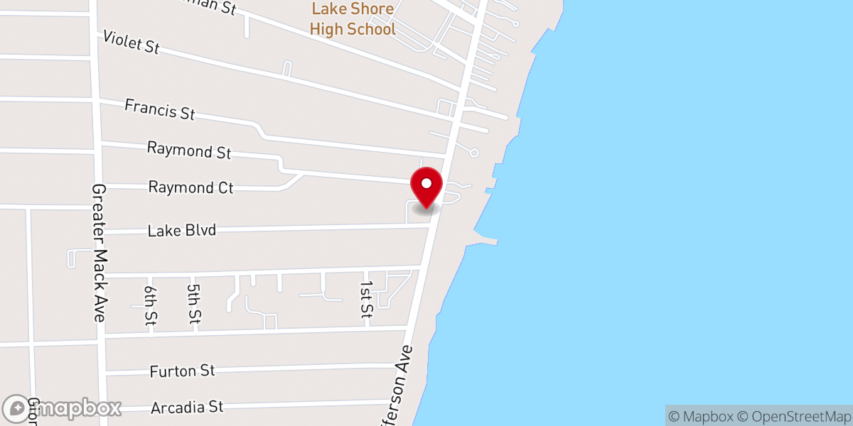 Map showing location of Trinity Episcopal Church