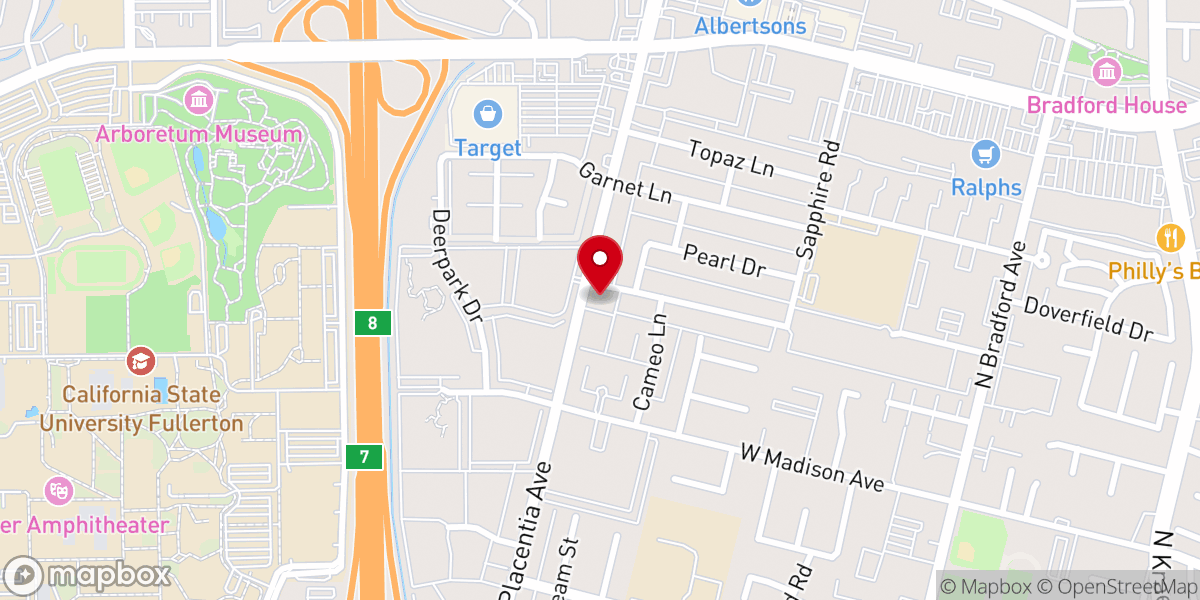 Map showing location of The Church in Fullerton (Korean Speaking District)