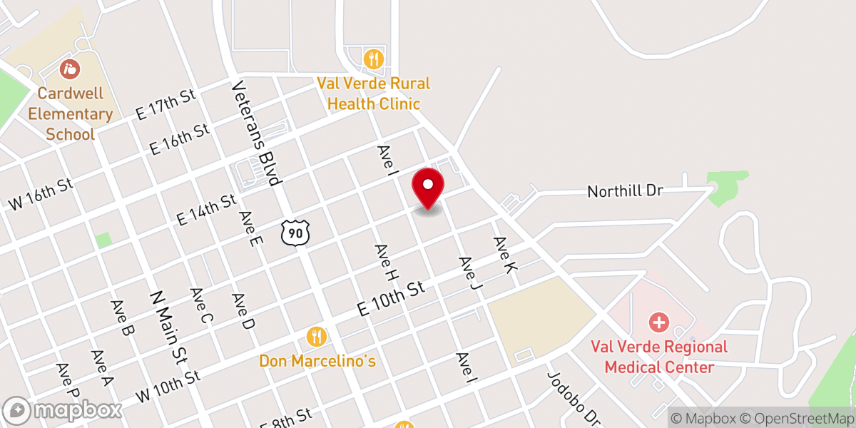 Map showing location of Northside Church of Christ