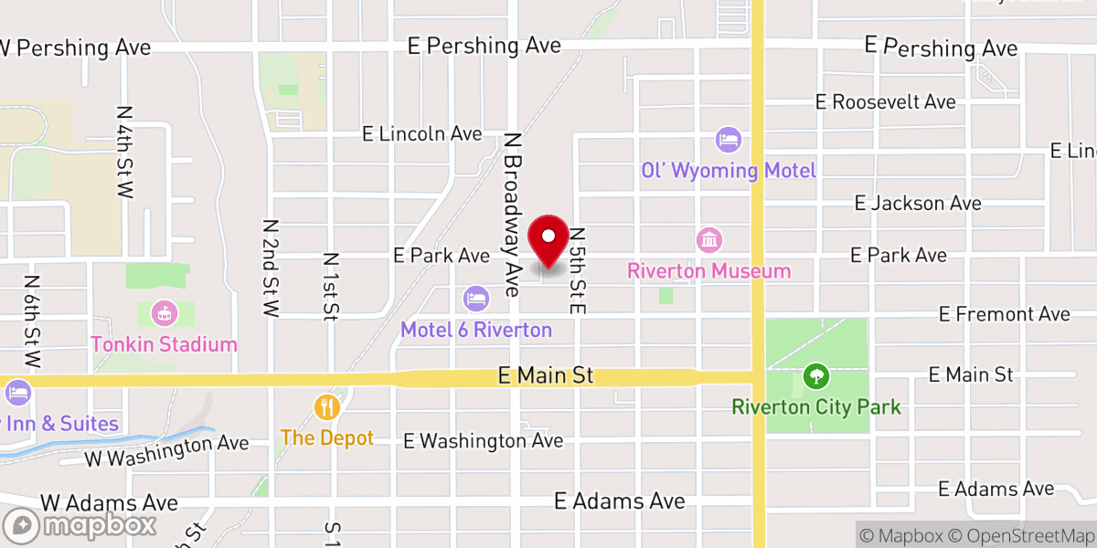 Map showing location of Trinity Lutheran Church