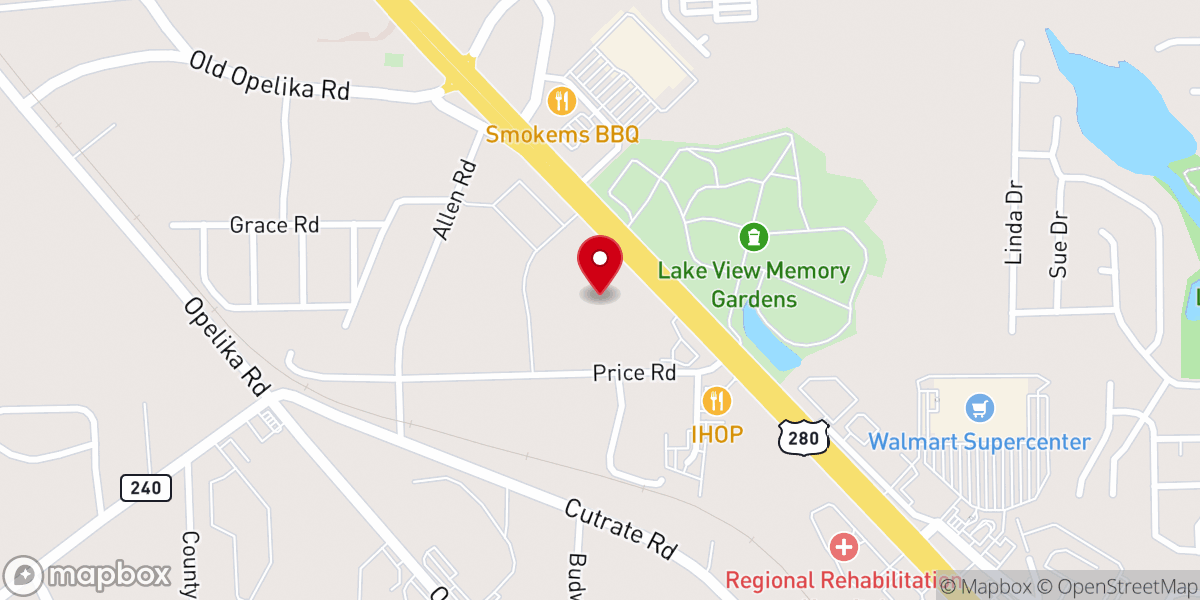 Map showing location of Epworth Church