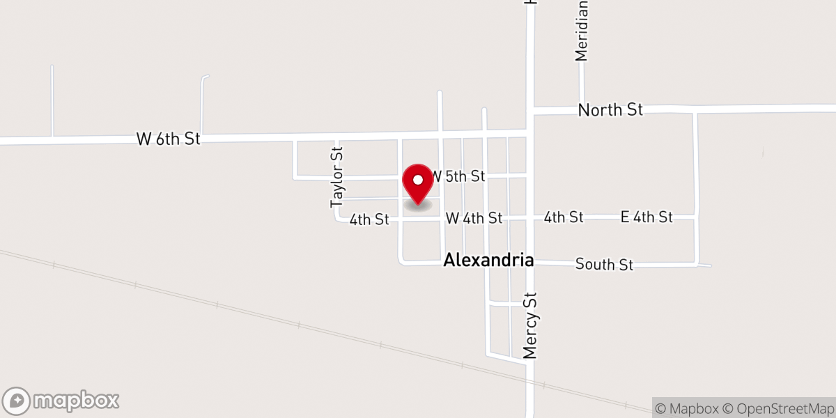 Map showing location of Alexandria United Presbyterian