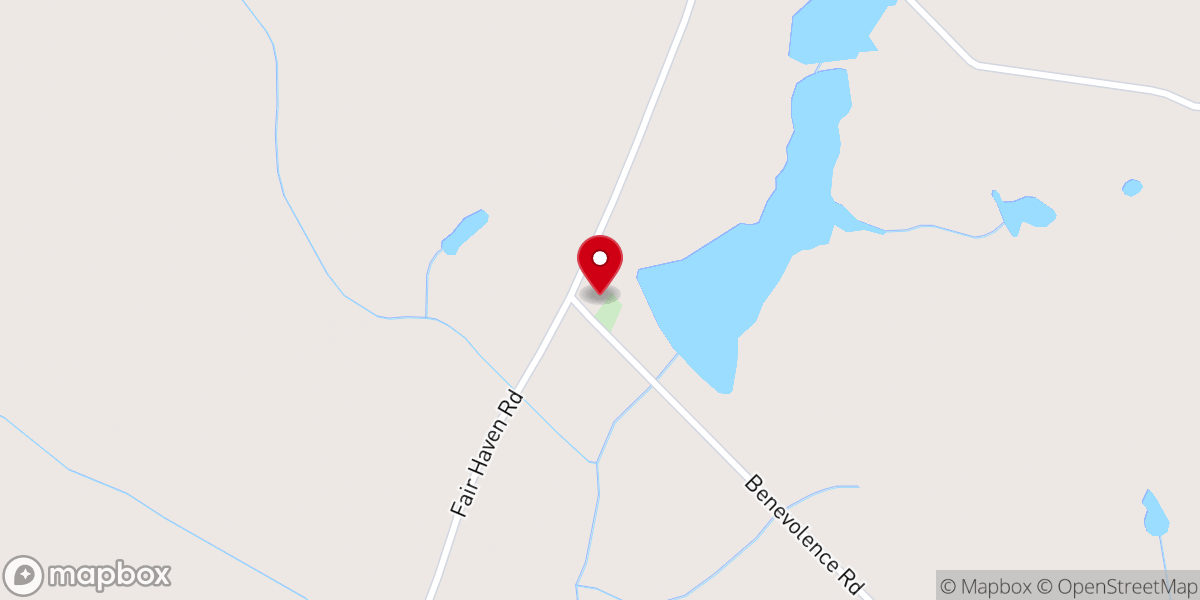 Map showing location of Benevolence United Methodist Church