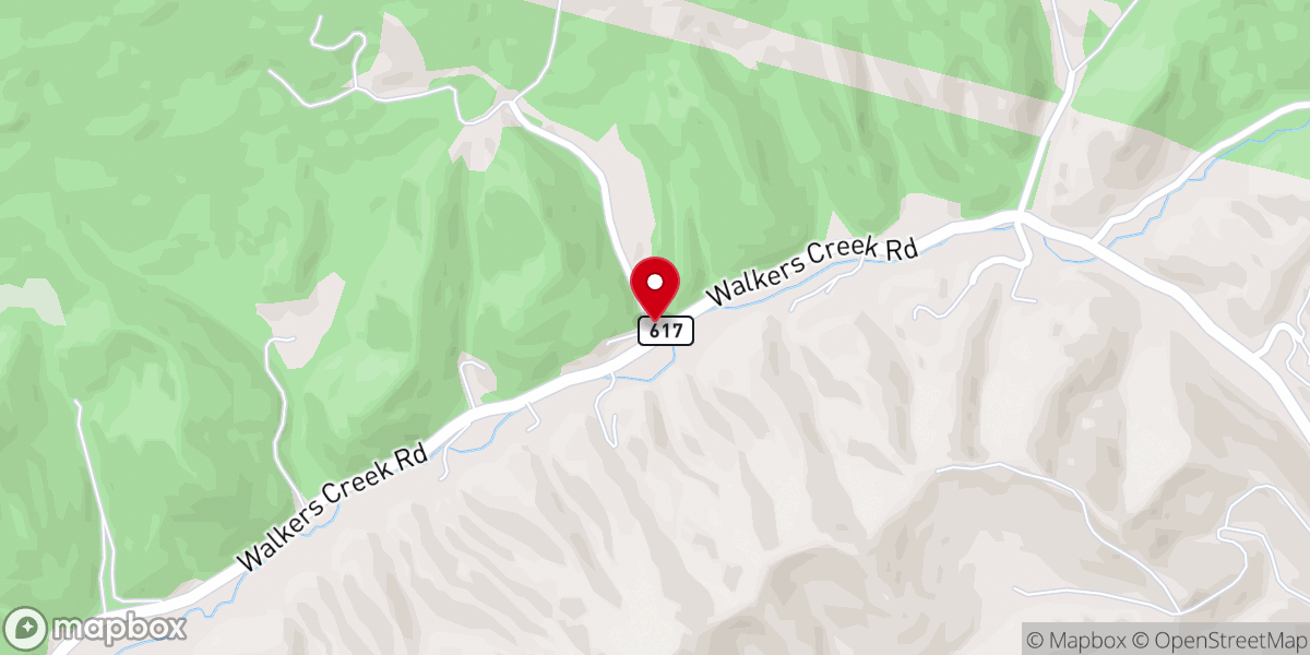 Map showing location of Grove Baptist Church