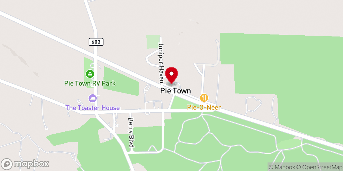 Map showing location of The Gatherin Place II in Pie Town