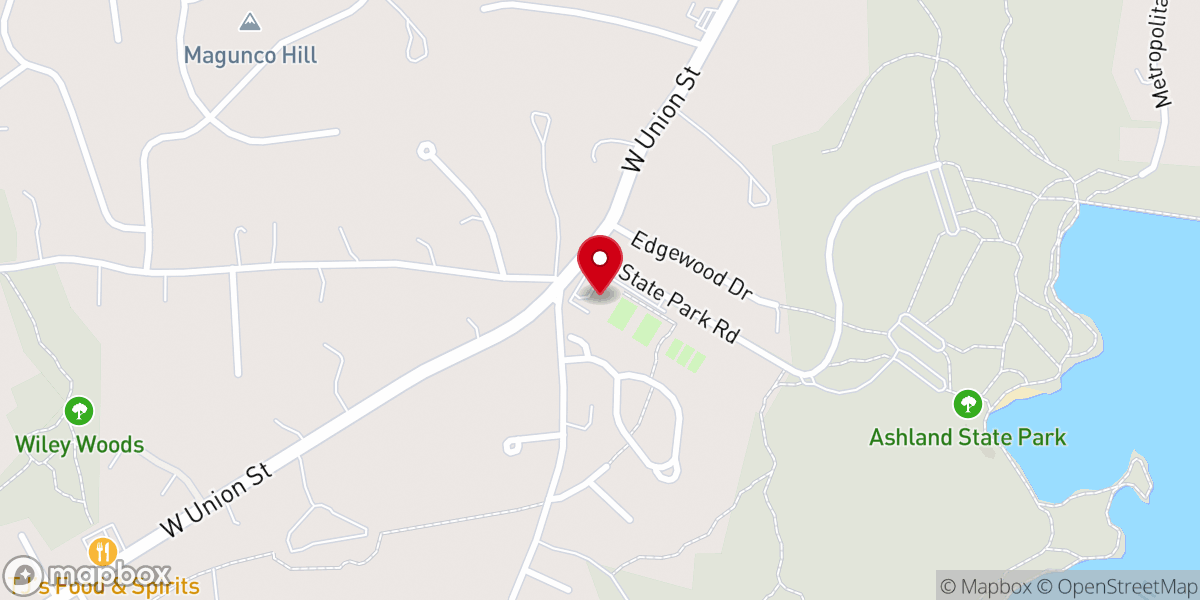 Map showing location of Ashland Food Pantry