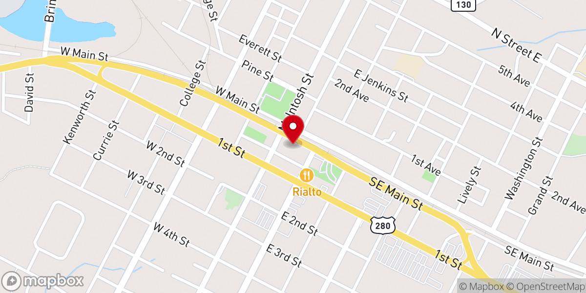 Map showing location of Kountry Kafe