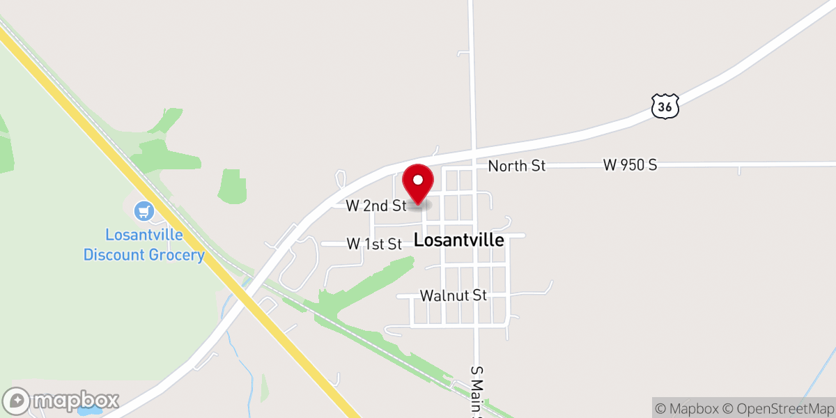 Map showing location of Antioch Christian Church