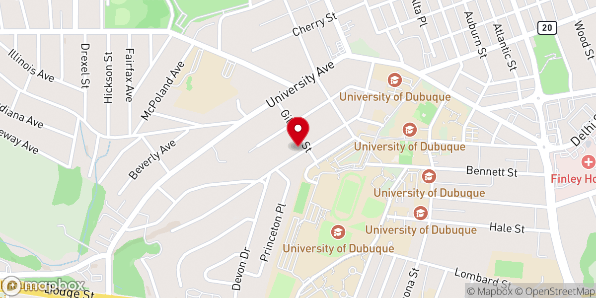 Map showing location of Seventh-Day Adventist Church