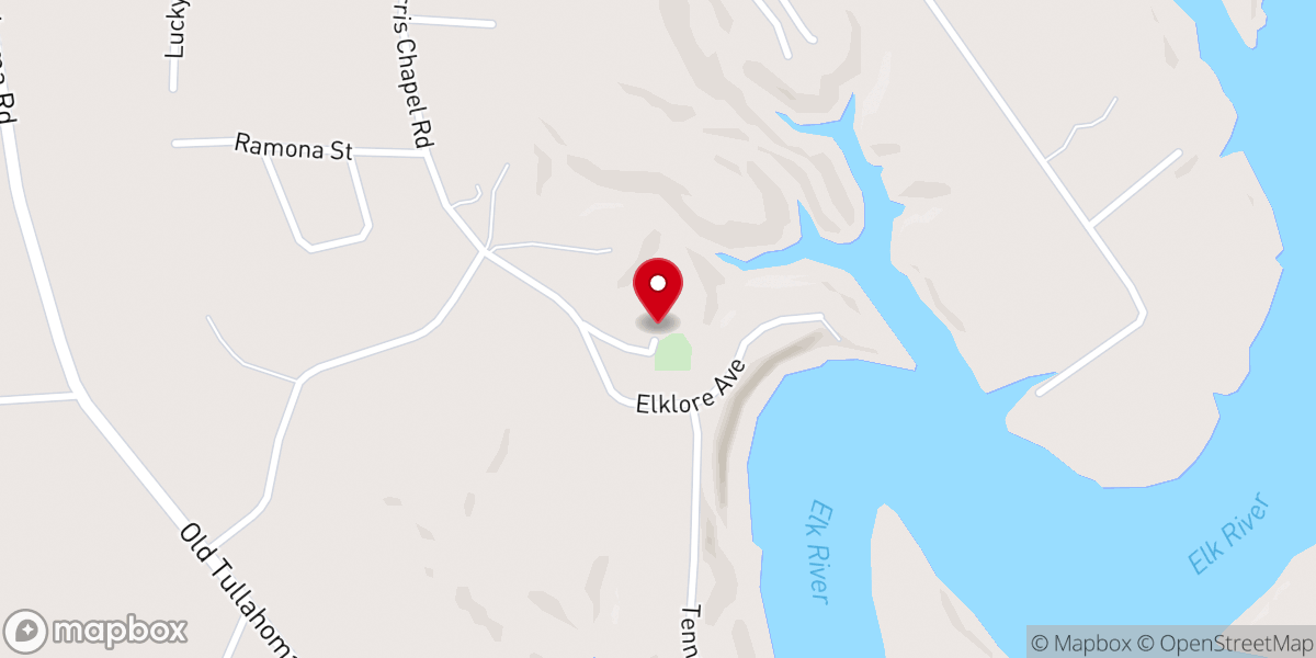 Map showing location of Harris Chapel United Methodist Church