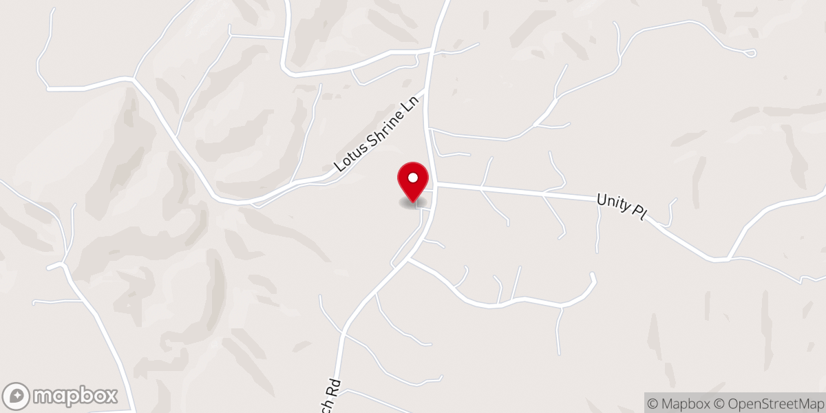 Map showing location of Yogaville–Satchidananda Ashram