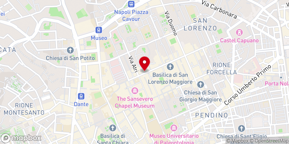 Map showing location of Complesso monumentale Purgatorio ad Arco