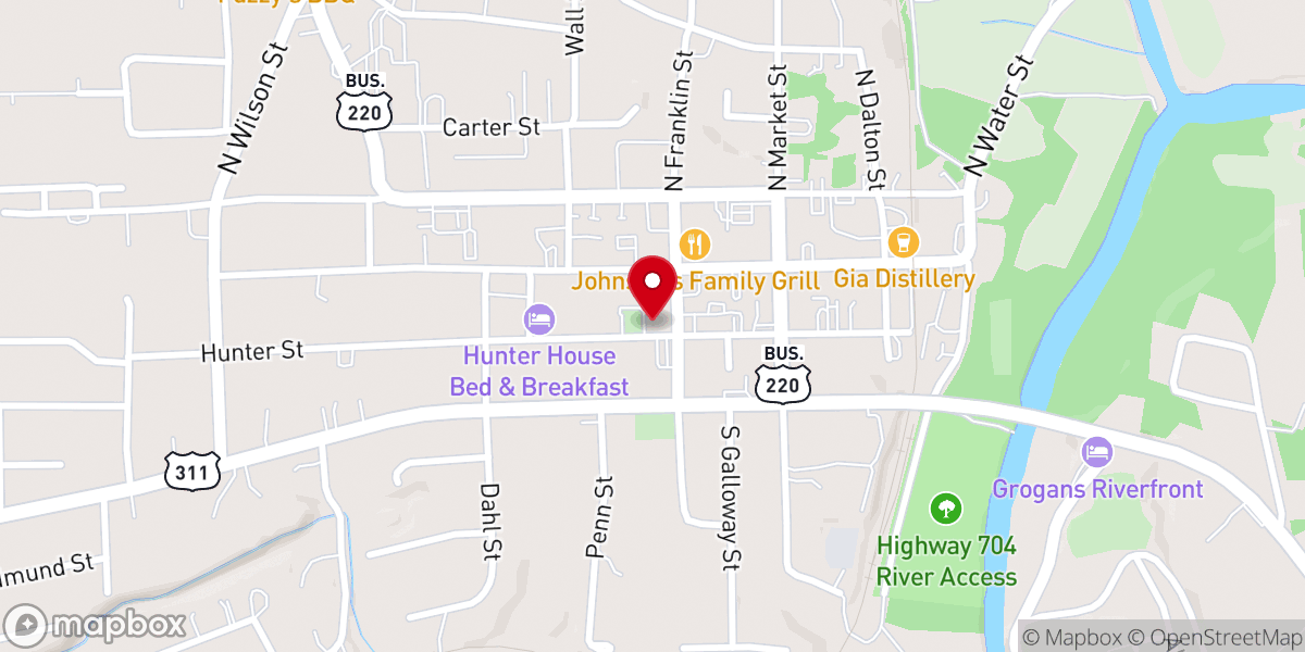 Map showing location of First Baptist Church-Madison