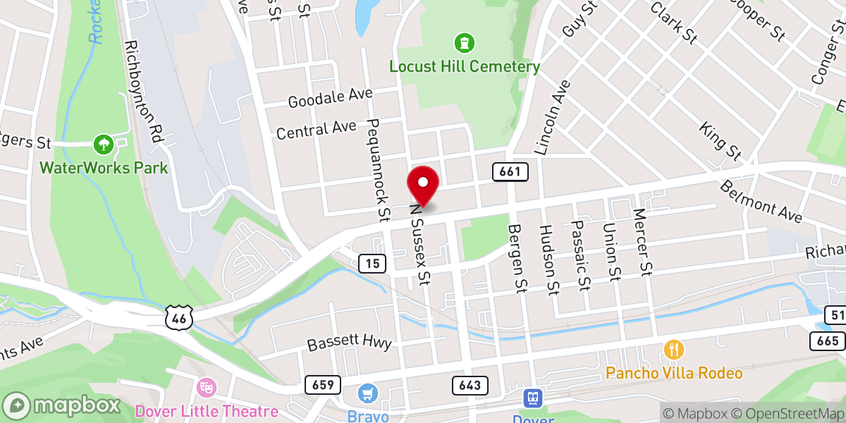 Map showing location of Grace United Methodist Church