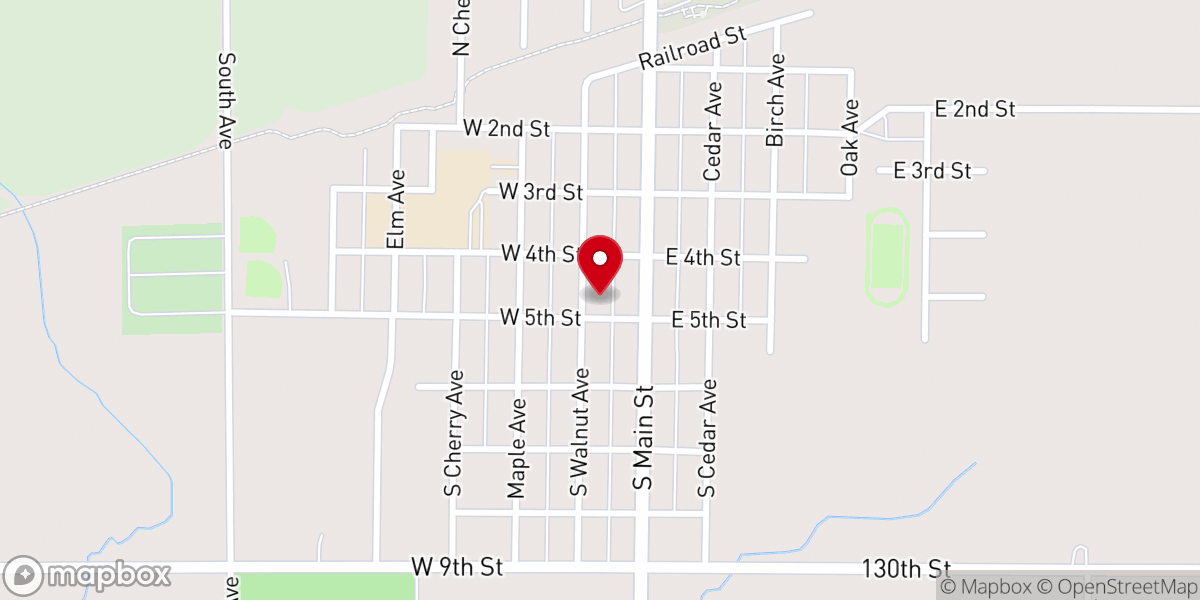 Map showing location of United Methodist Church