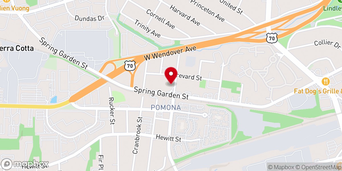 Map showing location of Progressive Holiness Church