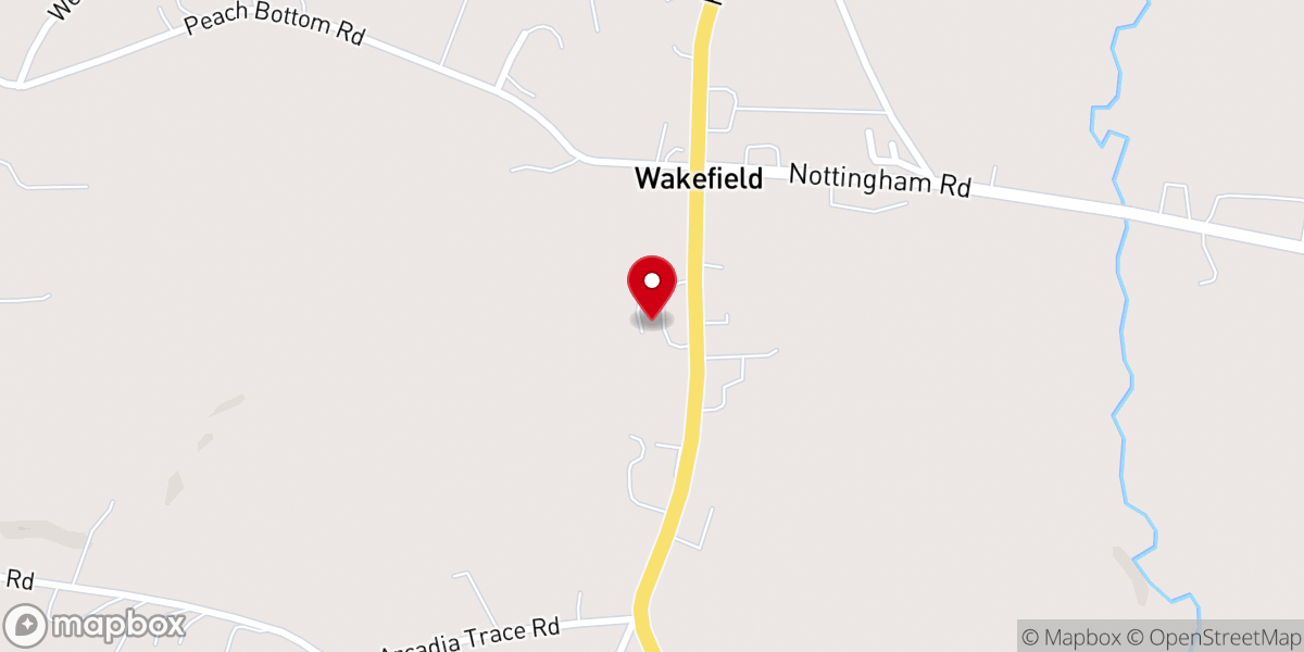 Map showing location of The Wakefield Vineyard Church