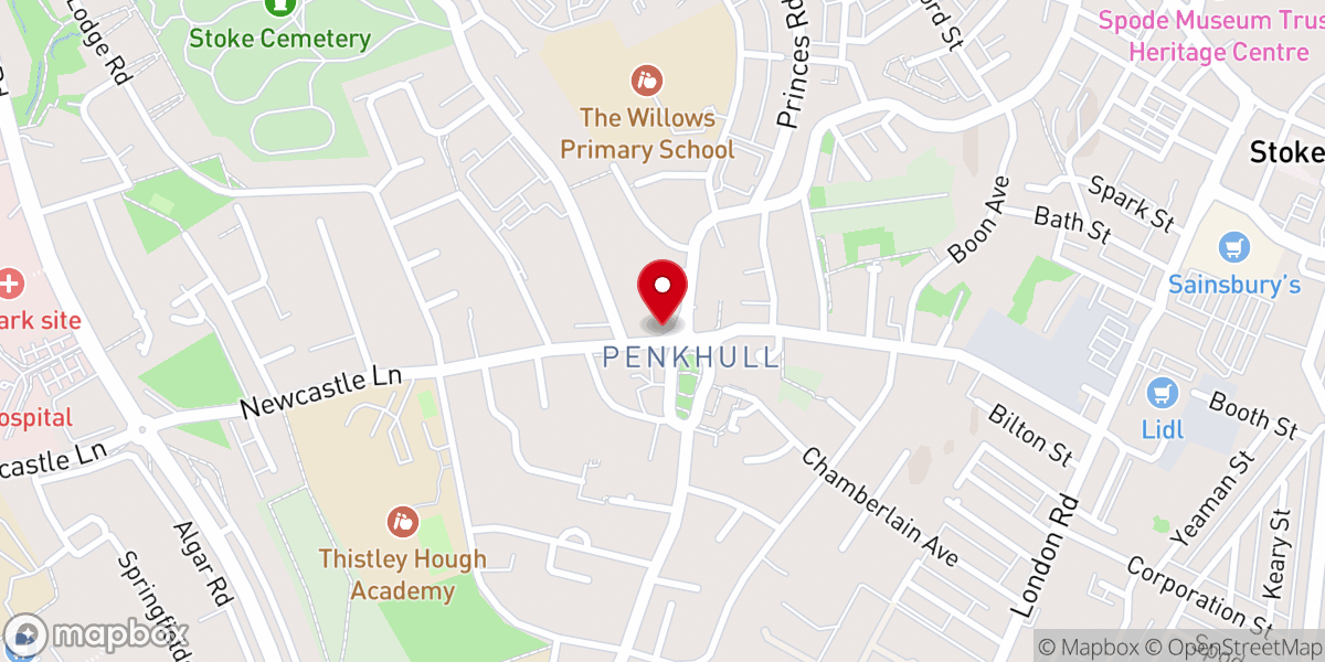 Map showing location of Light Church (The Centre)