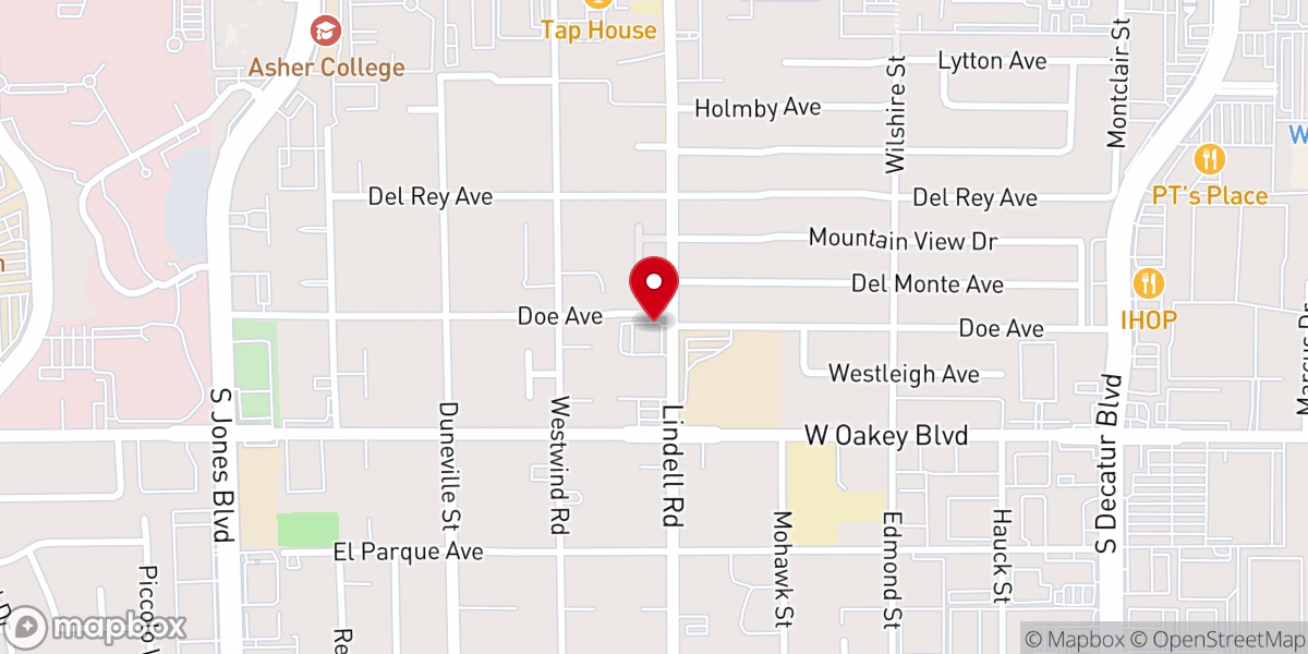 Map showing location of Apostolic Church of Las Vegas