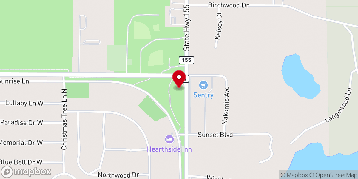 Map showing location of St. Germain Area Chamber of Commerce