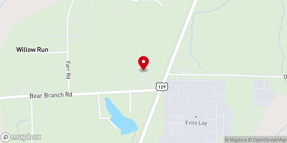Map showing location of Southside Church - Kathleen Campus