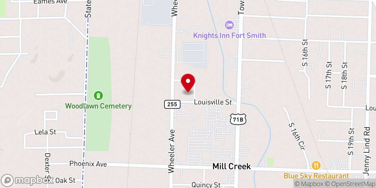 Map showing location of Freedom Church