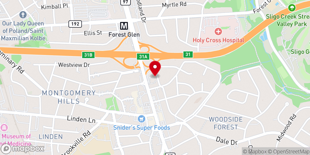 Map showing location of Calvary Lutheran Church