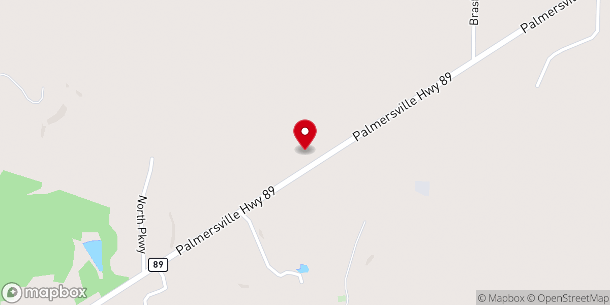 Map showing location of Harmony Baptist Church