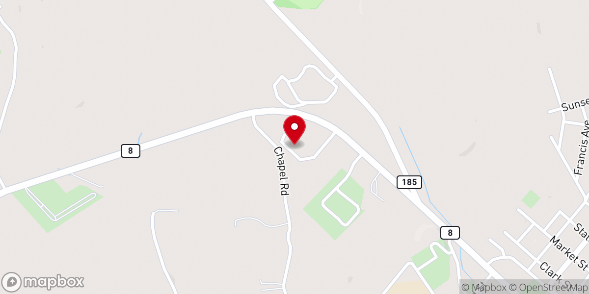 Map showing location of Potosi Southern Baptist Church