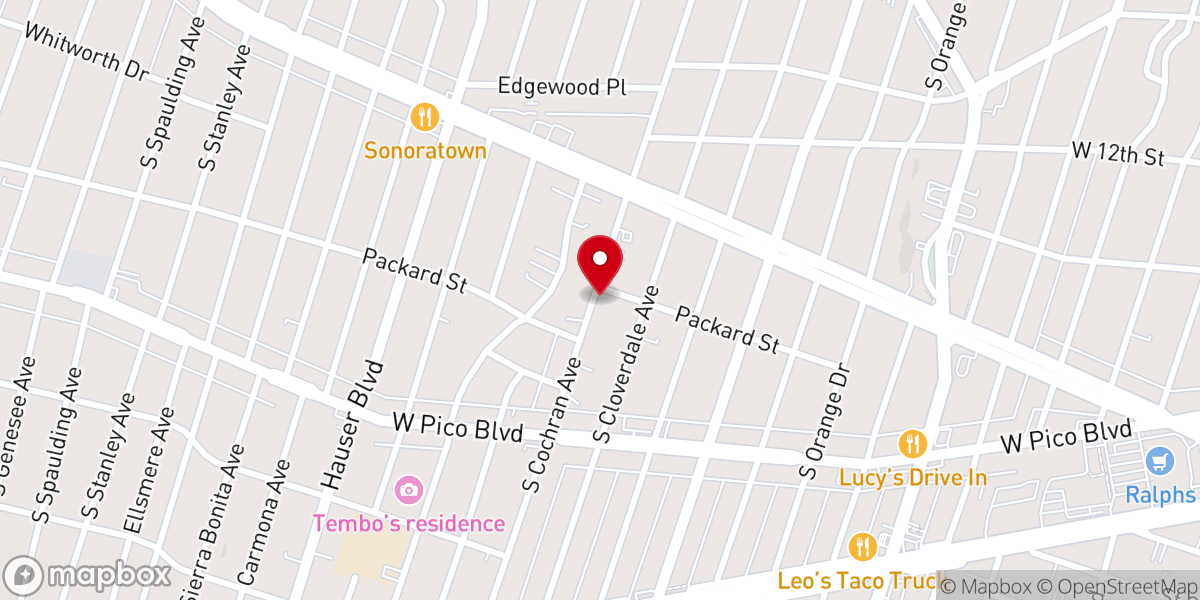 Map showing location of Cochran Ave Baptist Church
