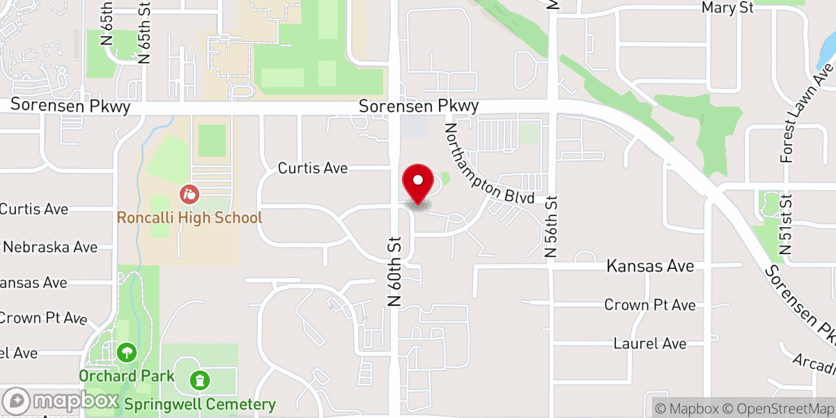 Map showing location of Shepherd of the Hills Lutheran Church