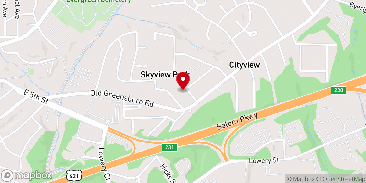Map showing location of Greater Faith Empowerment Church