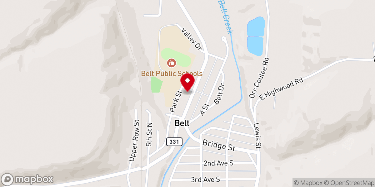 Map showing location of St. Mark's Catholic Church