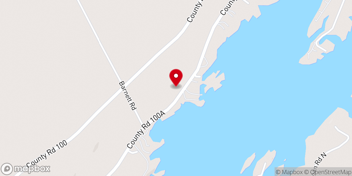 Map showing location of Densmore Bay Church