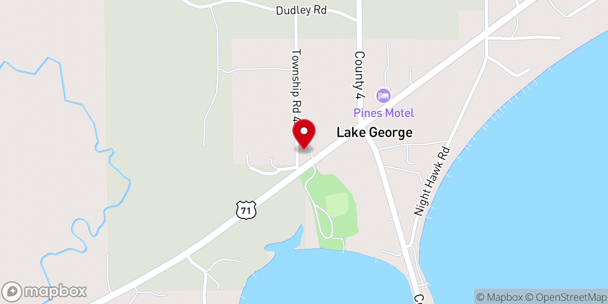 Map showing location of Trinity Lutheran Church