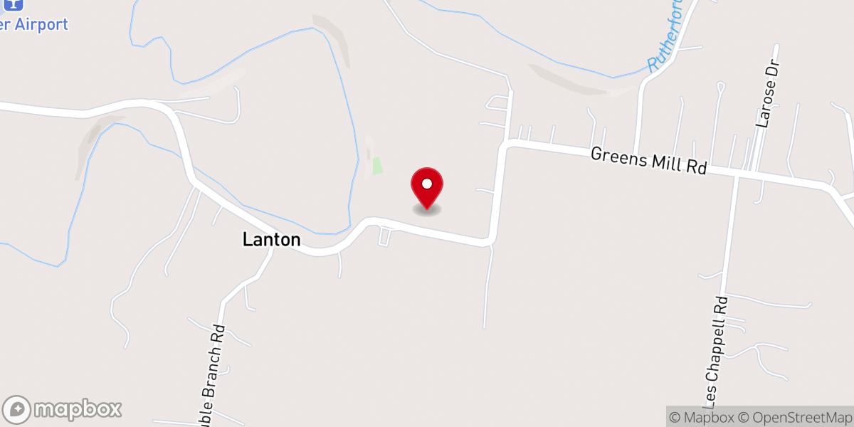 Map showing location of Lanton Church