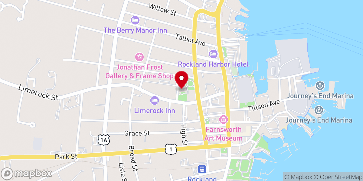Map showing location of St. Peter's Episcopal Church
