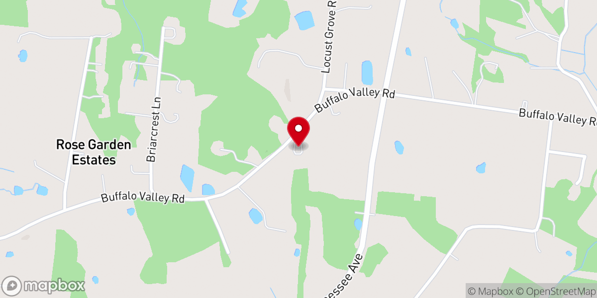 Map showing location of Locust Grove Church of Christ