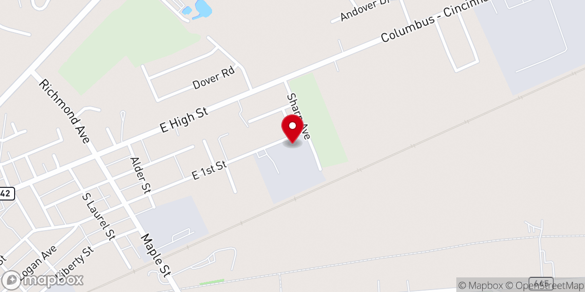 Map showing location of Allseal Sealcoating