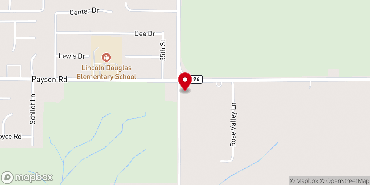 Map showing location of Melrose Chapel United Methodist Church
