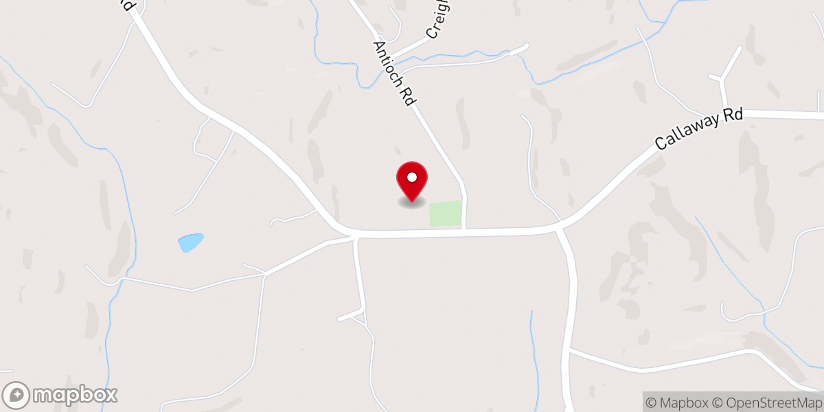 Map showing location of Antioch Church of the Brethren