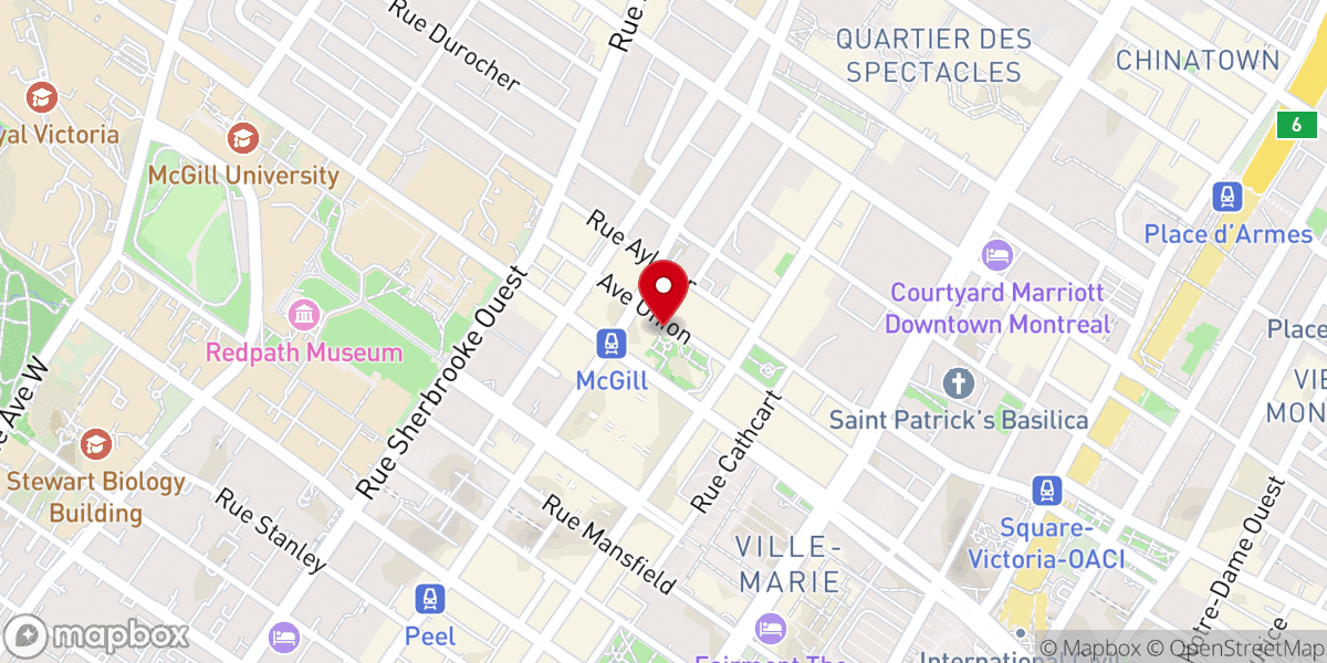 Map showing location of Anglican Diocese of Montreal