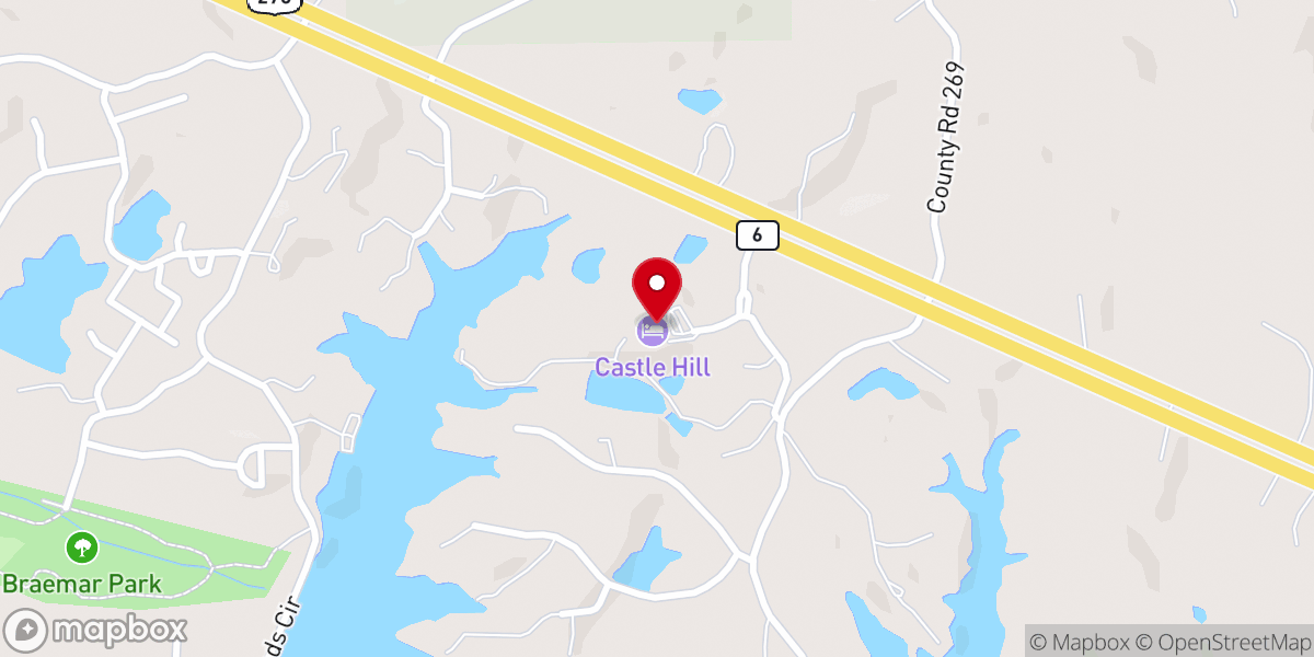 Map showing location of Castle Hill Resort