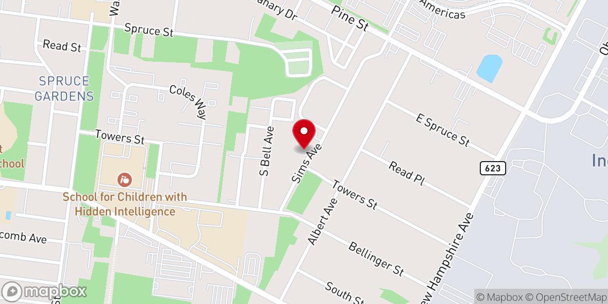 Map showing location of Congregation Mikor Hatorah